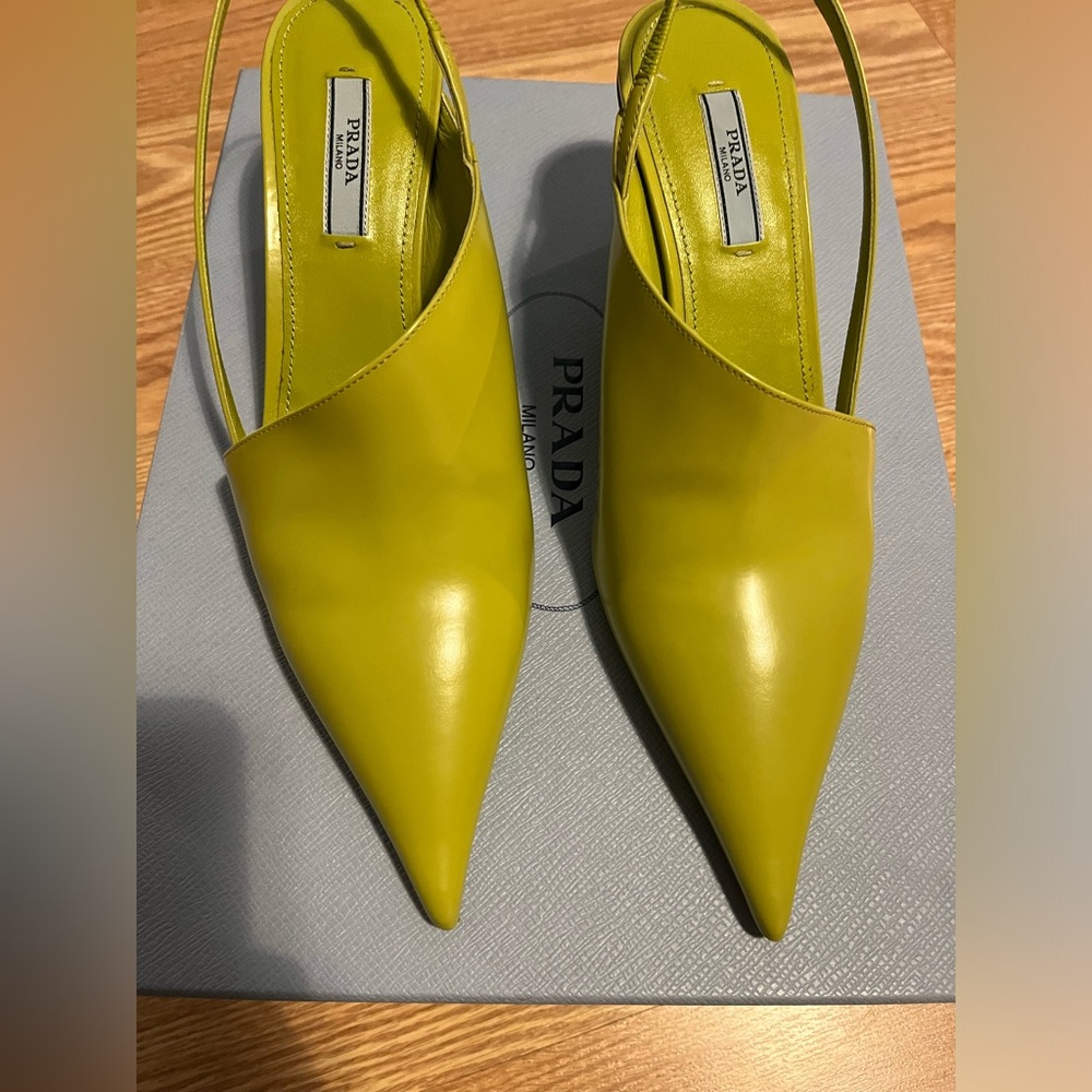 Prada wedge slingback